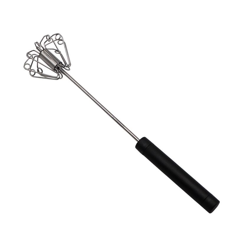 Semi-automatic stainless steel hand whisk