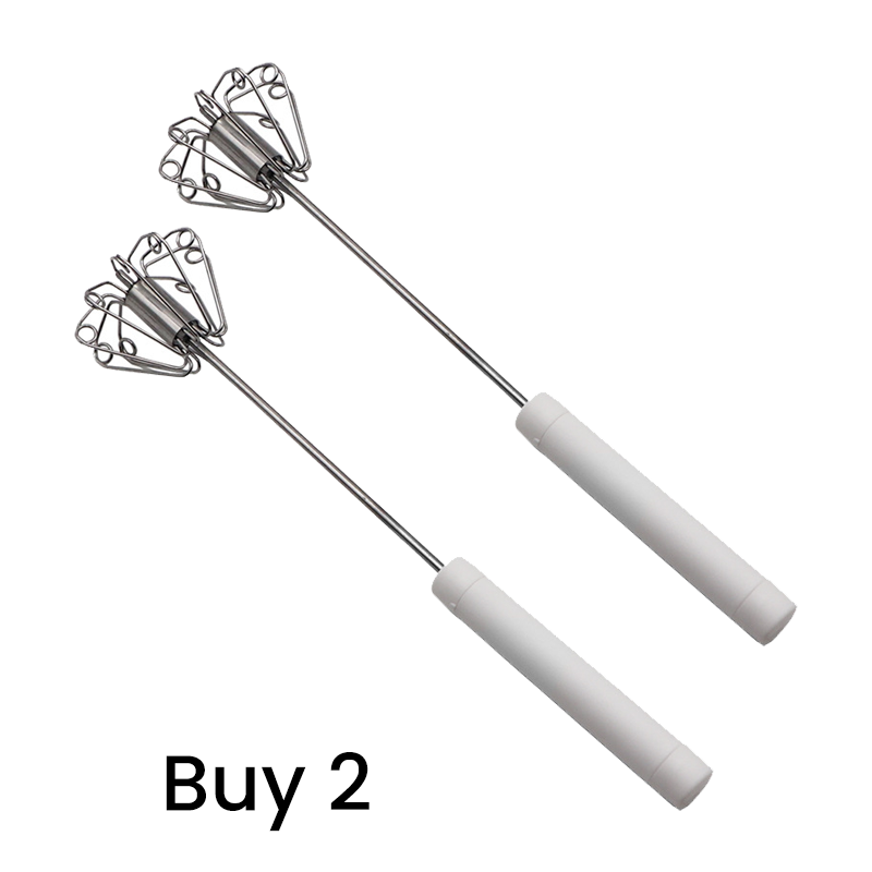 Semi-automatic stainless steel hand whisk