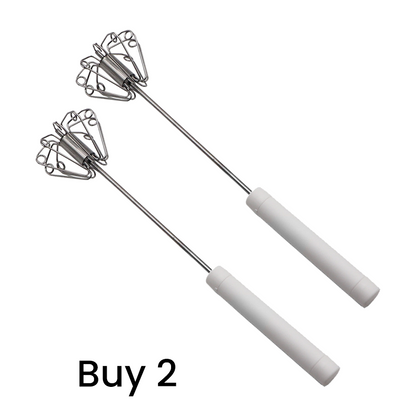Semi-automatic stainless steel hand whisk